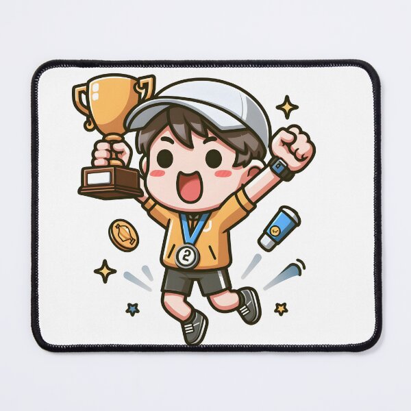 Item preview, Kawaii Athletic Coach: Holding A Trophy designed and sold by CanvasCutie.