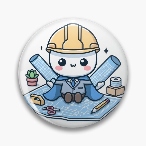 Item preview, Kawaii Architect With Blueprint Cape designed and sold by CanvasCutie.