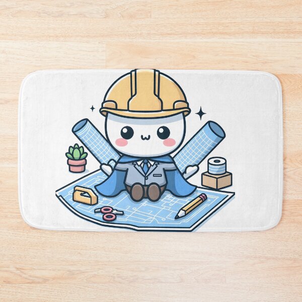 Item preview, Kawaii Architect With Blueprint Cape designed and sold by CanvasCutie.