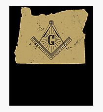 Oregon Freemason Shirt Masonic Ritual Shirt Freemason Gifts Photographic Print