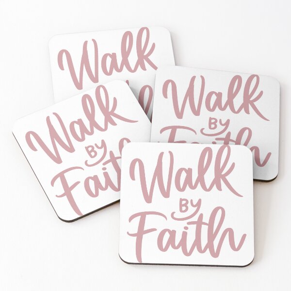 Item preview, Walk by Faith Christian Typography - 2 Corinthians 5:7 designed and sold by HahaHandlesHub.