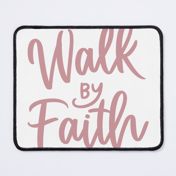 Item preview, Walk by Faith Christian Typography - 2 Corinthians 5:7 designed and sold by HahaHandlesHub.