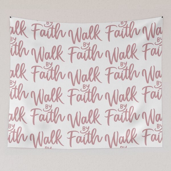 Item preview, Walk by Faith Christian Typography - 2 Corinthians 5:7 designed and sold by HahaHandlesHub.