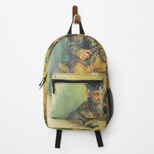 Item preview, Fisherman having a rest and a drink after playing his violin in a tavern - vintage art designed and sold by Vintage Designs +.