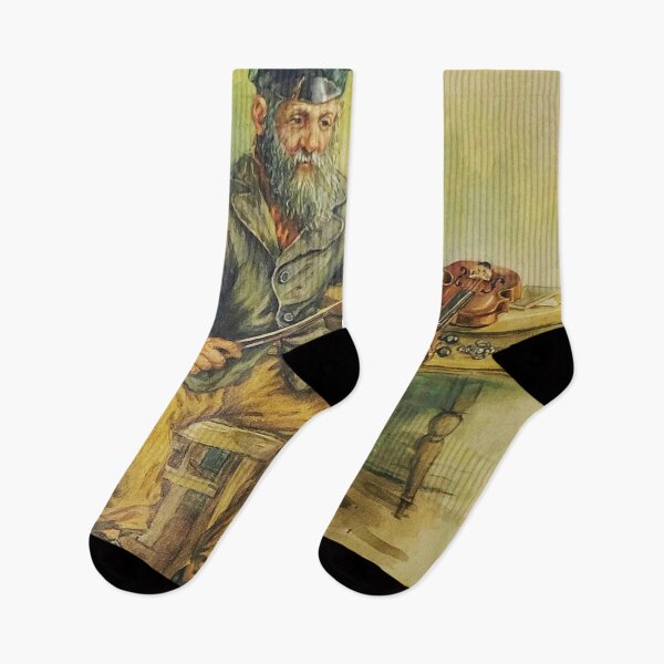Item preview, Fisherman having a rest and a drink after playing his violin in a tavern -  vintage art designed and sold by Vintage Designs +.
