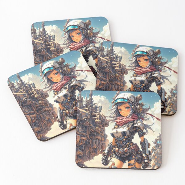 Item preview, Dystopian Cyberpunk anime girl designed and sold by Blissandlove.