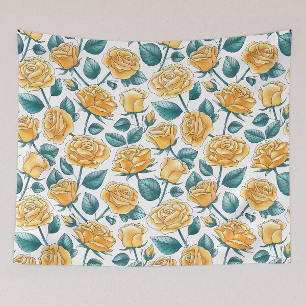 Item preview,  Yellow roses flower pattern designed and sold by karetniy.