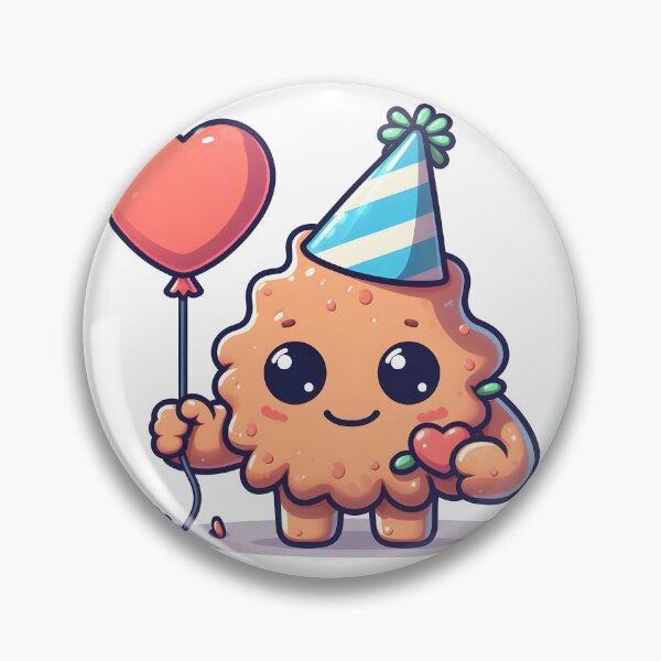 Item preview, Kawaii Charming Golem With A Party Hat designed and sold by CanvasCutie.