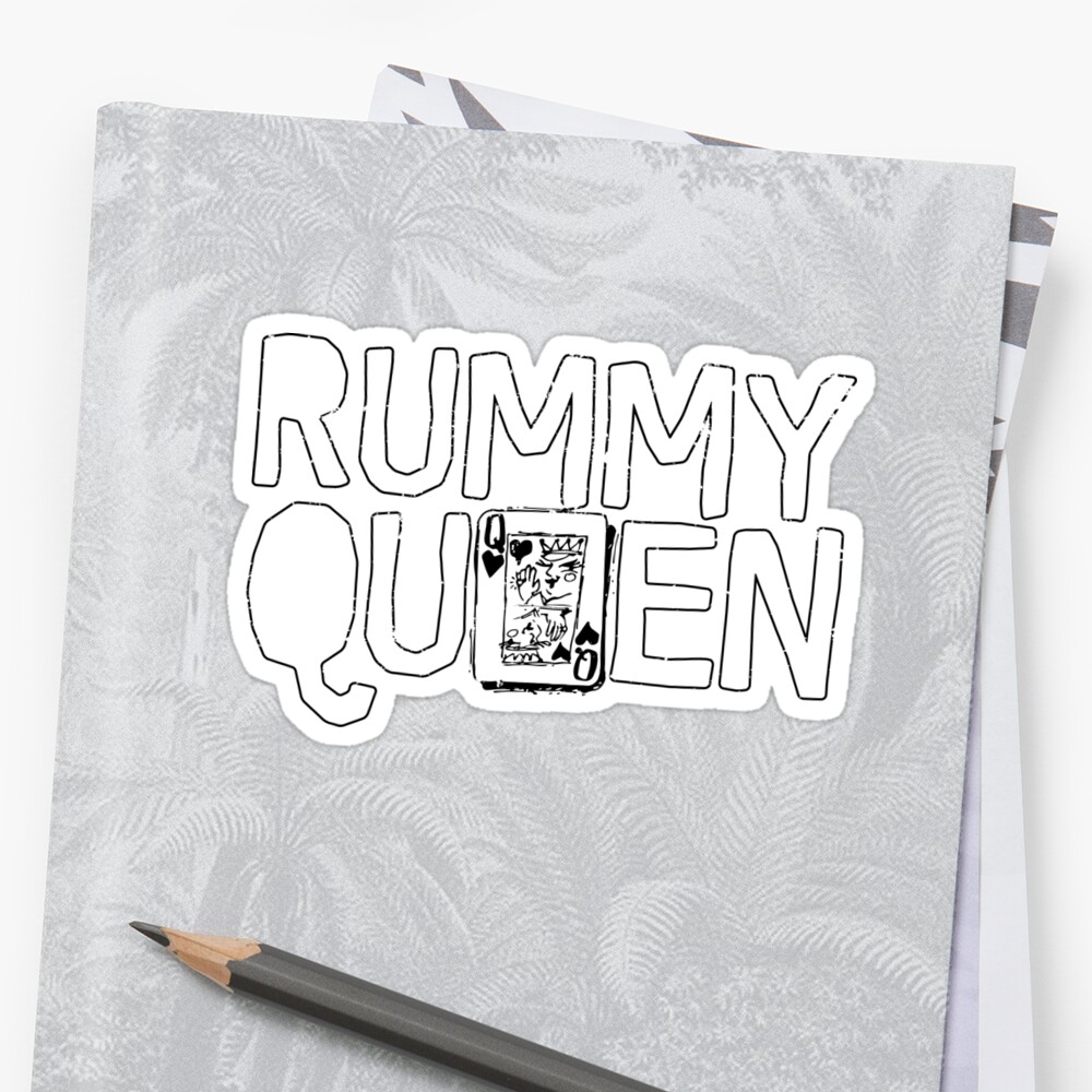  Fun Card Games For Couples Shirt Rummy Queen Sticker By Shoppzee 