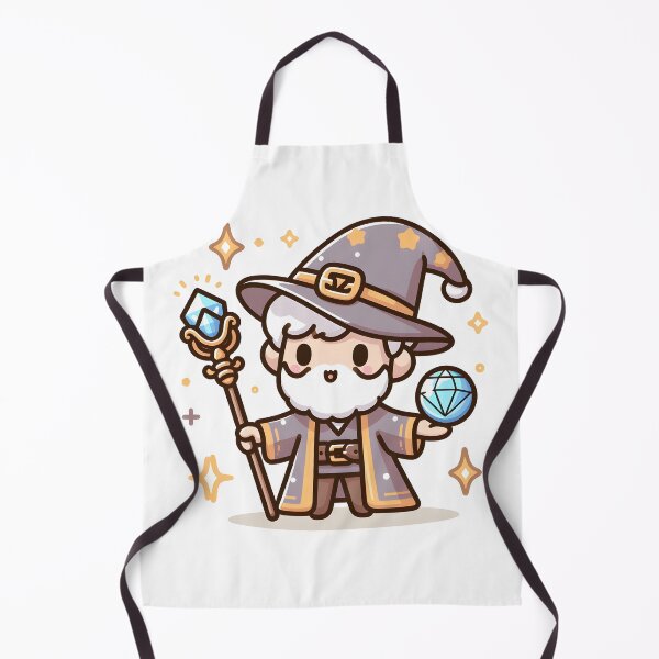 Item preview, Kawaii Wizard With A Pointed Hat And A Crystal Orb designed and sold by CanvasCutie.
