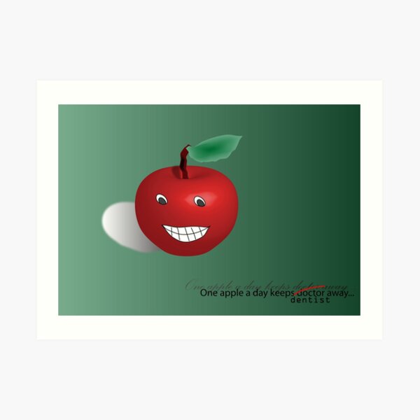 One apple a day Art Print