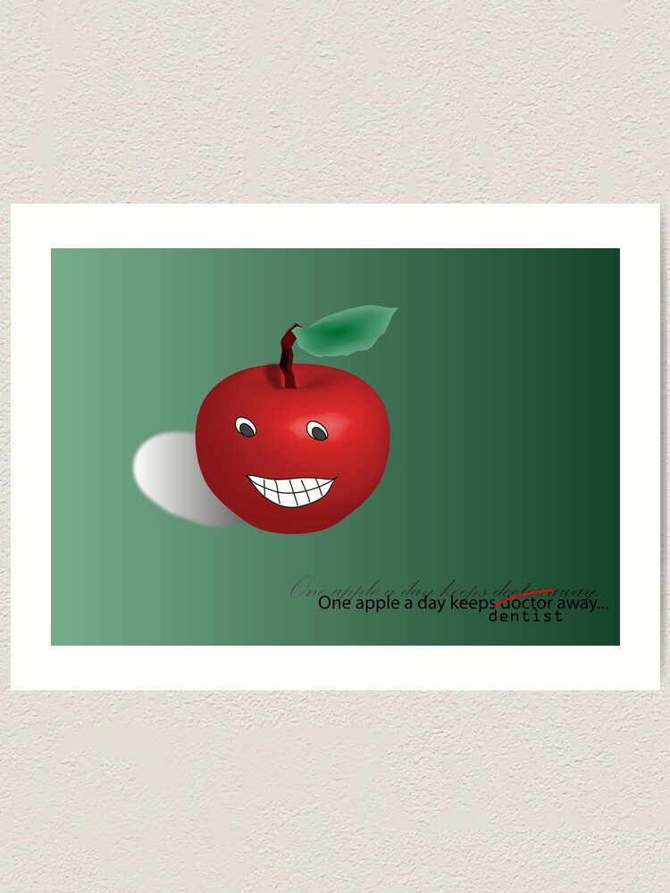 Alternate view of One apple a day Art Print