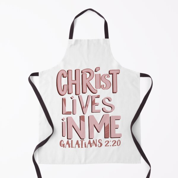 Item preview, Rose Neutral Christian Typography Art - Christ Lives in Me Galatians 2:20 designed and sold by HahaHandlesHub.