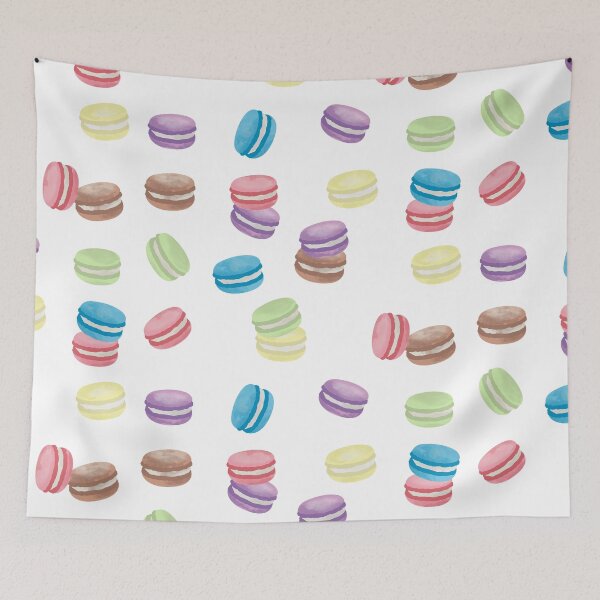 Artikelvorschau, Französische Macarons mit farbenfrohen Pastell-Aquarellfarben entworfen und verkauft von idovedesign.