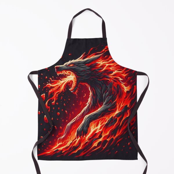 Item preview, Fire Lava Wolf Emerging From Magma, Ai Generated Art  designed and sold by ACC .
