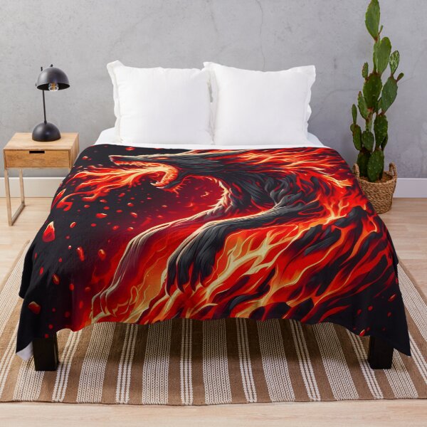 Item preview, Fire Lava Wolf Emerging From Magma, Ai Generated Art  designed and sold by ACC .