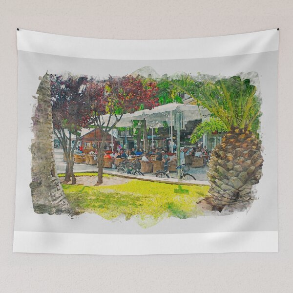Item preview, Puerto Pollensa Mallorca Watercolour Effect designed and sold by GG WALL ART.