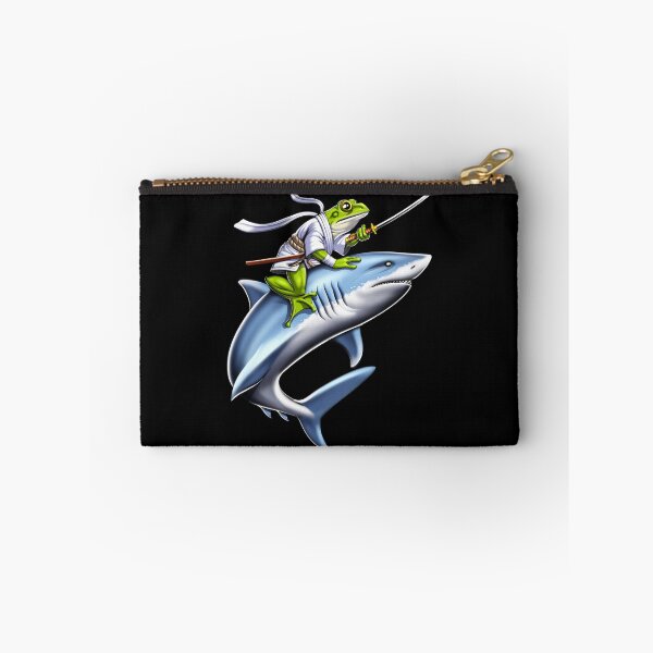 Item preview, Frog Samurai Ninja Riding Shark designed and sold by underheaven.