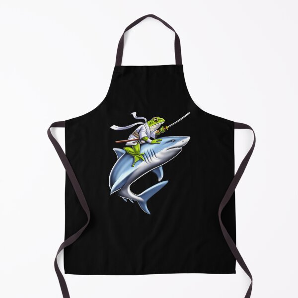 Item preview, Frog Samurai Ninja Riding Shark designed and sold by underheaven.