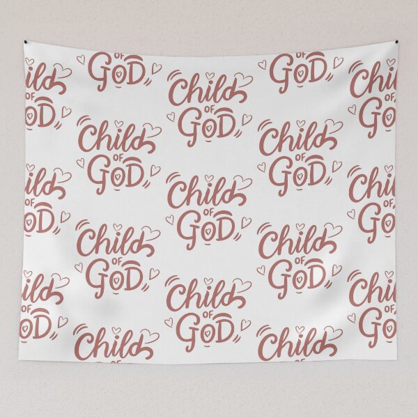 Item preview, Child of God Typography: Feminine and Cute Christian Design designed and sold by HahaHandlesHub.