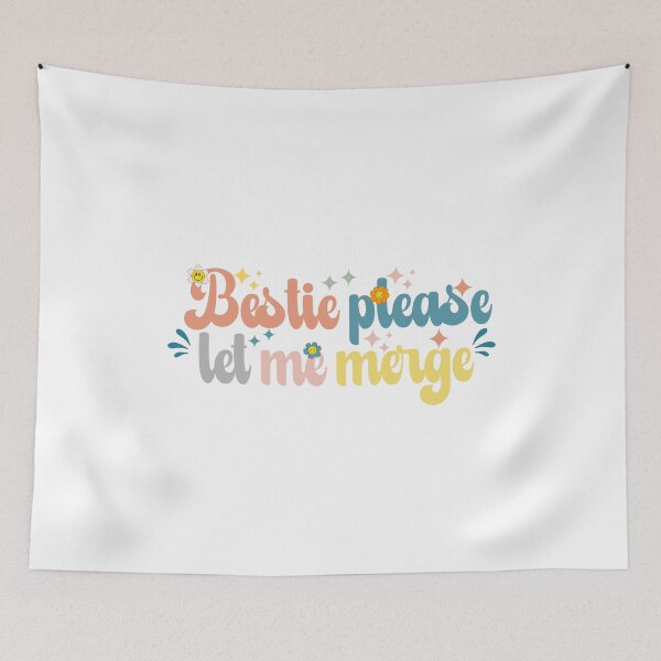 Item preview, Bestie Please Let Me Merge Funny Meme Bumper designed and sold by belladesign7.