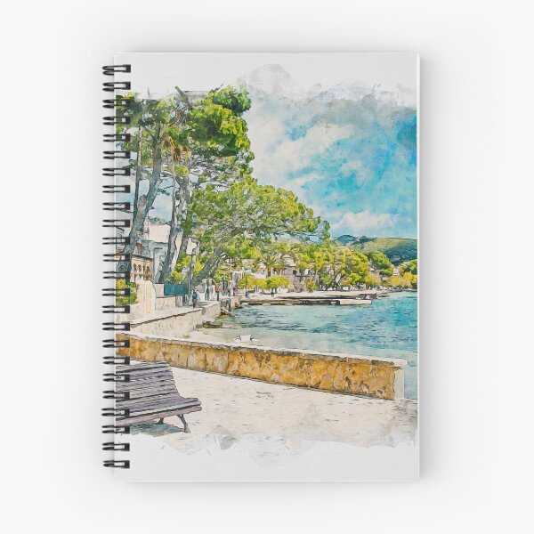 Item preview, Puerto Pollensa Mallorca Watercolour Effect designed and sold by GG WALL ART.