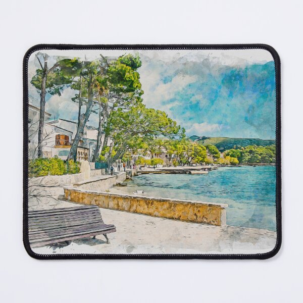 Item preview, Puerto Pollensa Mallorca Watercolour Effect designed and sold by GG WALL ART.