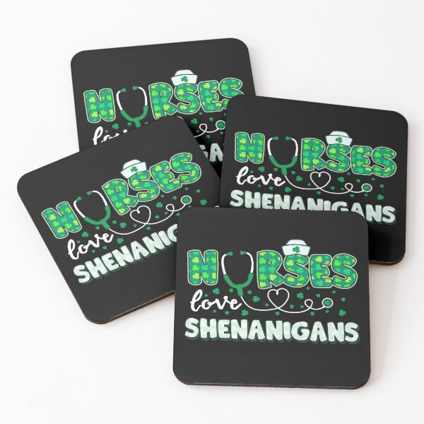 Item preview, Nurse St Patricks Day Funny Nurses Love Shenanigans Lucky Shamrock Scrub Top designed and sold by alenaz.