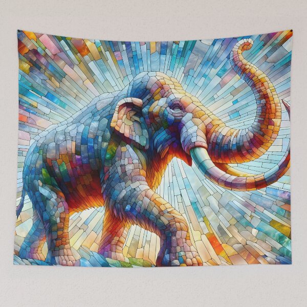 Item preview, The Stained Glass Mammoth designed and sold by AI-Only Creations.