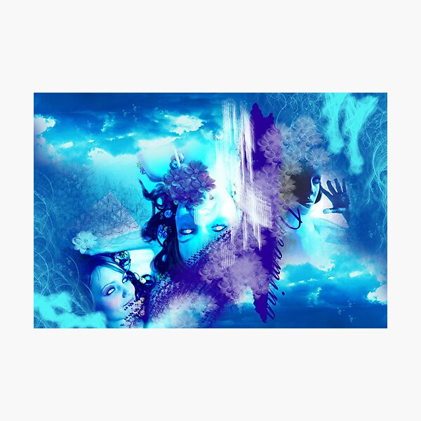 Dreaming in Blue Hue Photographic Print