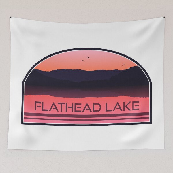 Item preview, Flathead Lake Montana Red Sunrise designed and sold by Esskay Designs.