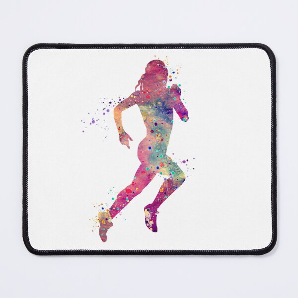 Item preview, Girl Running Watercolor Silhouette designed and sold by LotusGifts.