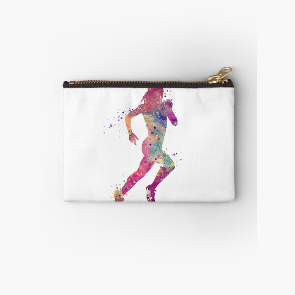 Item preview, Girl Running Watercolor Silhouette designed and sold by LotusGifts.