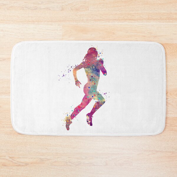 Item preview, Girl Running Watercolor Silhouette designed and sold by LotusGifts.