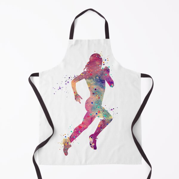 Item preview, Girl Running Watercolor Silhouette designed and sold by LotusGifts.
