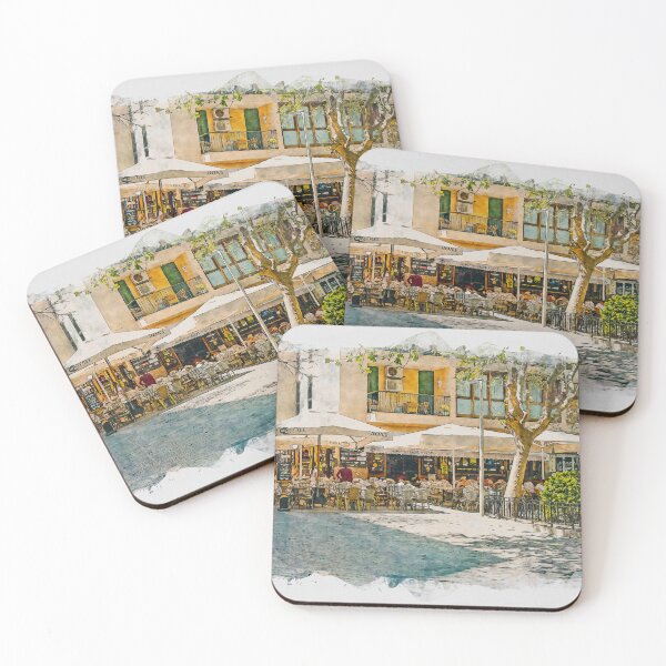 Item preview, Puerto Pollensa Mallorca Watercolour Effect designed and sold by GG WALL ART.