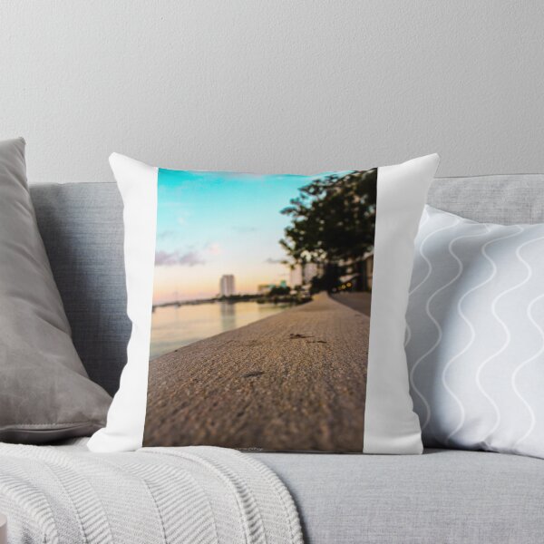 Artikelvorschau, Sonnenuntergang in Miami Beach, Miami - Promenade - Atlantik - Downtown Miami im Hintergrund entworfen und verkauft von S S Photography.