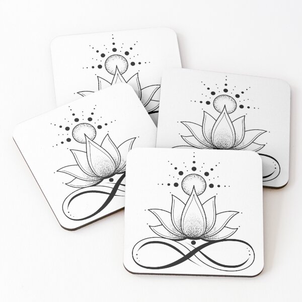 Item preview, Lotus flower & infinity sign designed and sold by Audrey Janvier | AJD.