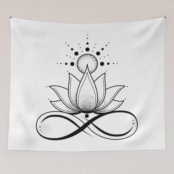 Item preview, Lotus flower & infinity sign designed and sold by Audrey Janvier | AJD.