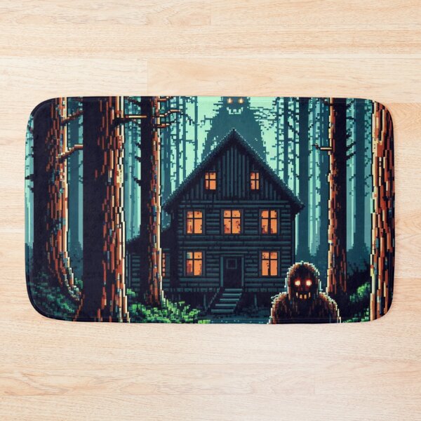 Item preview, Pixel Art Spooky Cabin in the Woods designed and sold by BeardedTree.