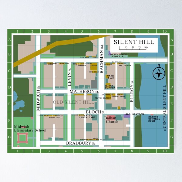 Item preview, Old Silent Hill Map designed and sold by ShopDesignBR.