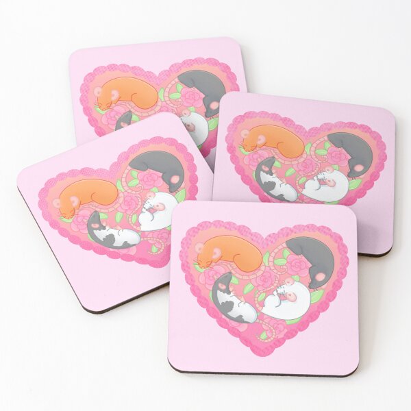 Item preview, Heart Rats With Roses designed and sold by hushpuppyarts.