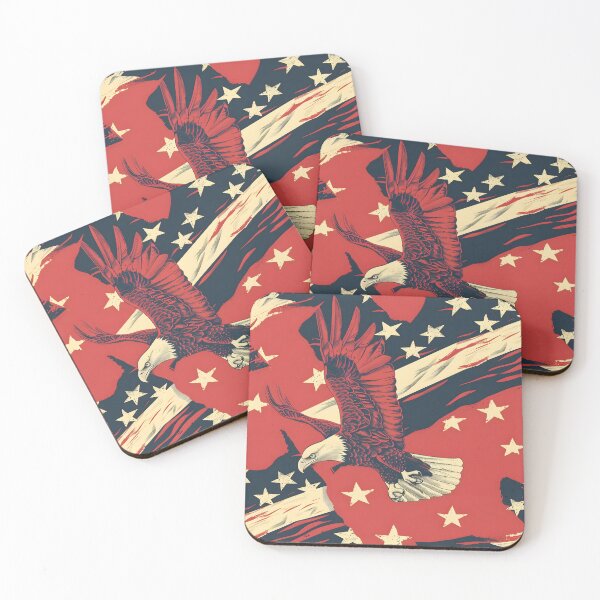 Item preview, Tiled Red Bald Eagle Pattern designed and sold by dcrc.