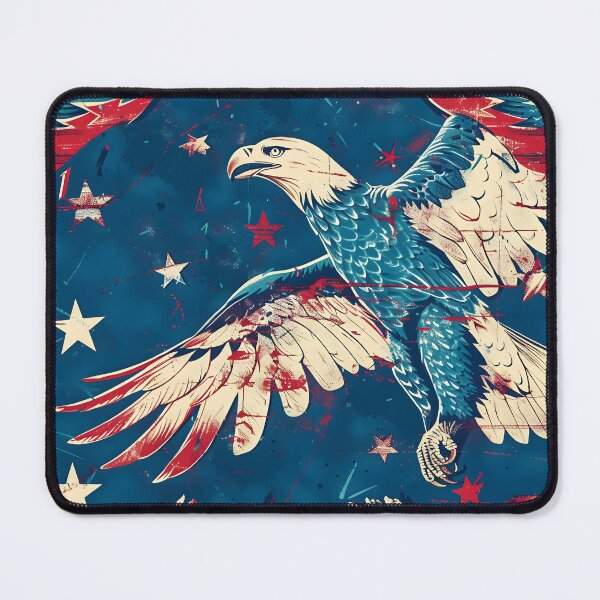 Item preview, Tiled Blue Bald Eagle Pattern designed and sold by dcrc.