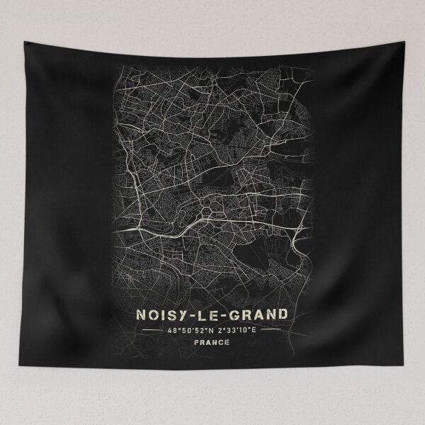 Item preview, Map of Noisy-le-Grand Black and white designed and sold by Jerhus.