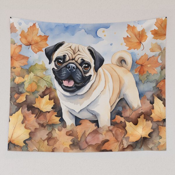 Item preview, Passion Painting: Pug’s Autumn Adventure designed and sold by ArtsyInventor.