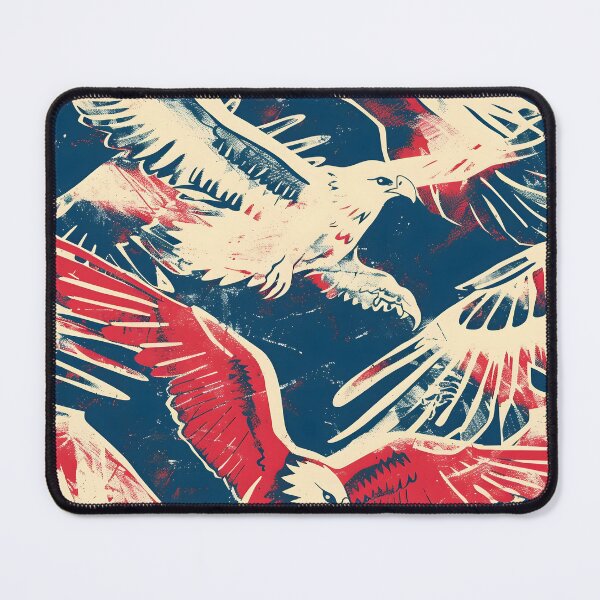 Item preview, Tiled Bald Eagle Collage Pattern designed and sold by dcrc.