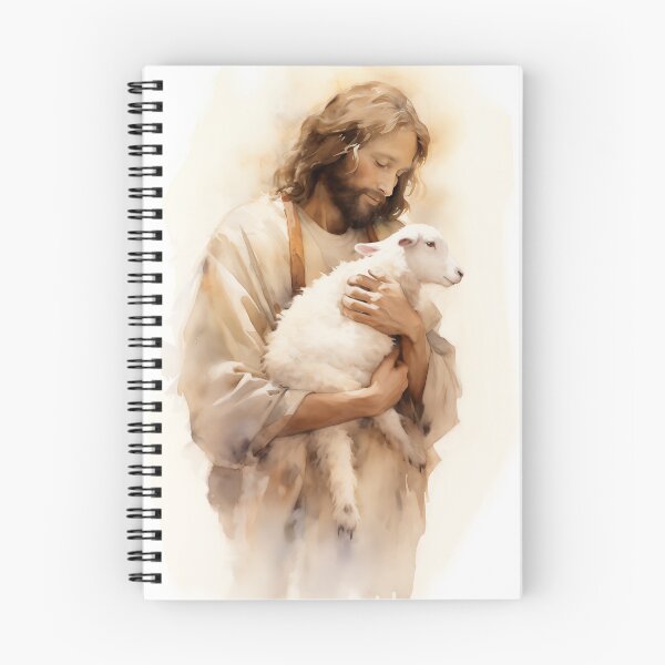 Item preview, Jesus Christ the Good Shepherd - Lost Sheep Watercolour designed and sold by AdamesArtStudio.