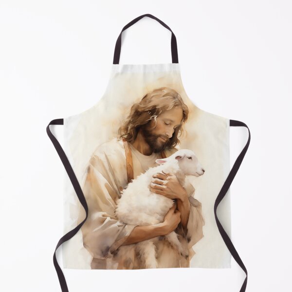 Item preview, Jesus Christ the Good Shepherd - Lost Sheep Watercolour designed and sold by AdamesArtStudio.