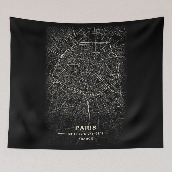 Item preview, Map of Paris Black and white designed and sold by Jerhus.